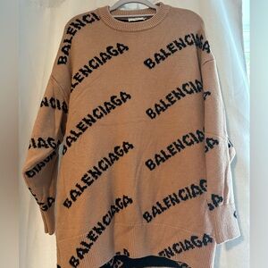 Balenciaga Beige Knit with Black Accents